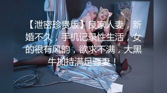 【泄密珍贵版】良家人妻，新婚不久，手机记录性生活，女的很有风韵，欲求不满，大黑牛加持满足骚妻！